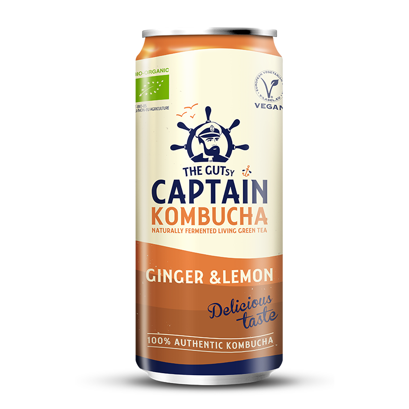 GUTsy Captain Kombucha - Imbirowe i Cytrynowe PUSZKI 20 x 250ml
