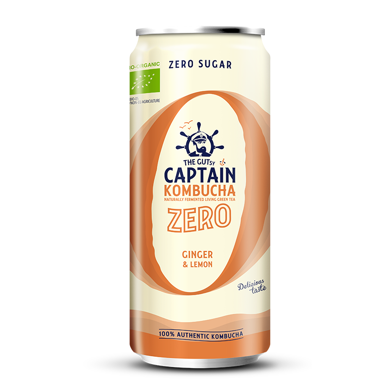 GUTsy Captain Kombucha Zero - Imbirowo-cytrynowe PUSZKI 20 x 250ml