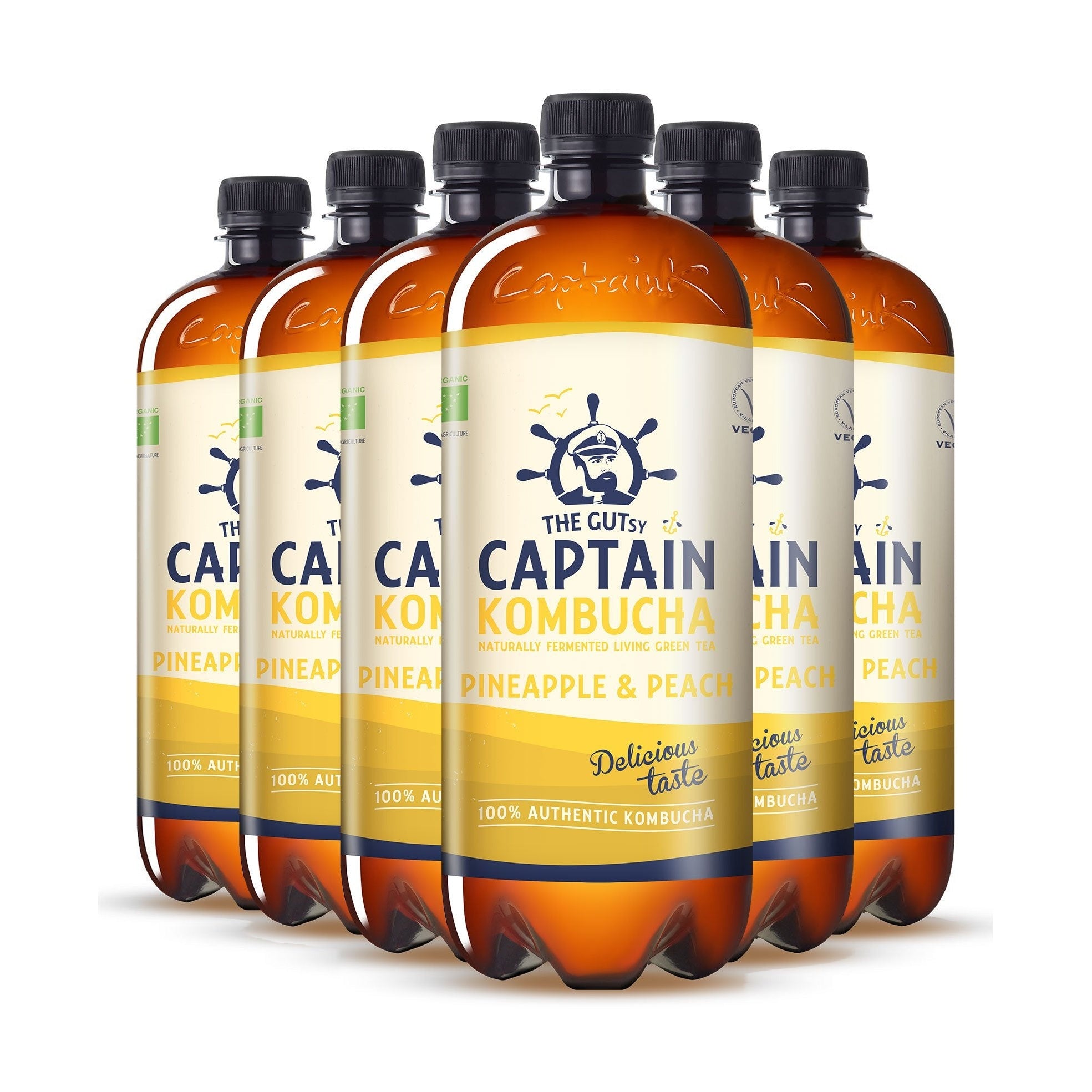 GUTsy Captain Kombucha - Ananas i Brzoskwinia 6 x 1L