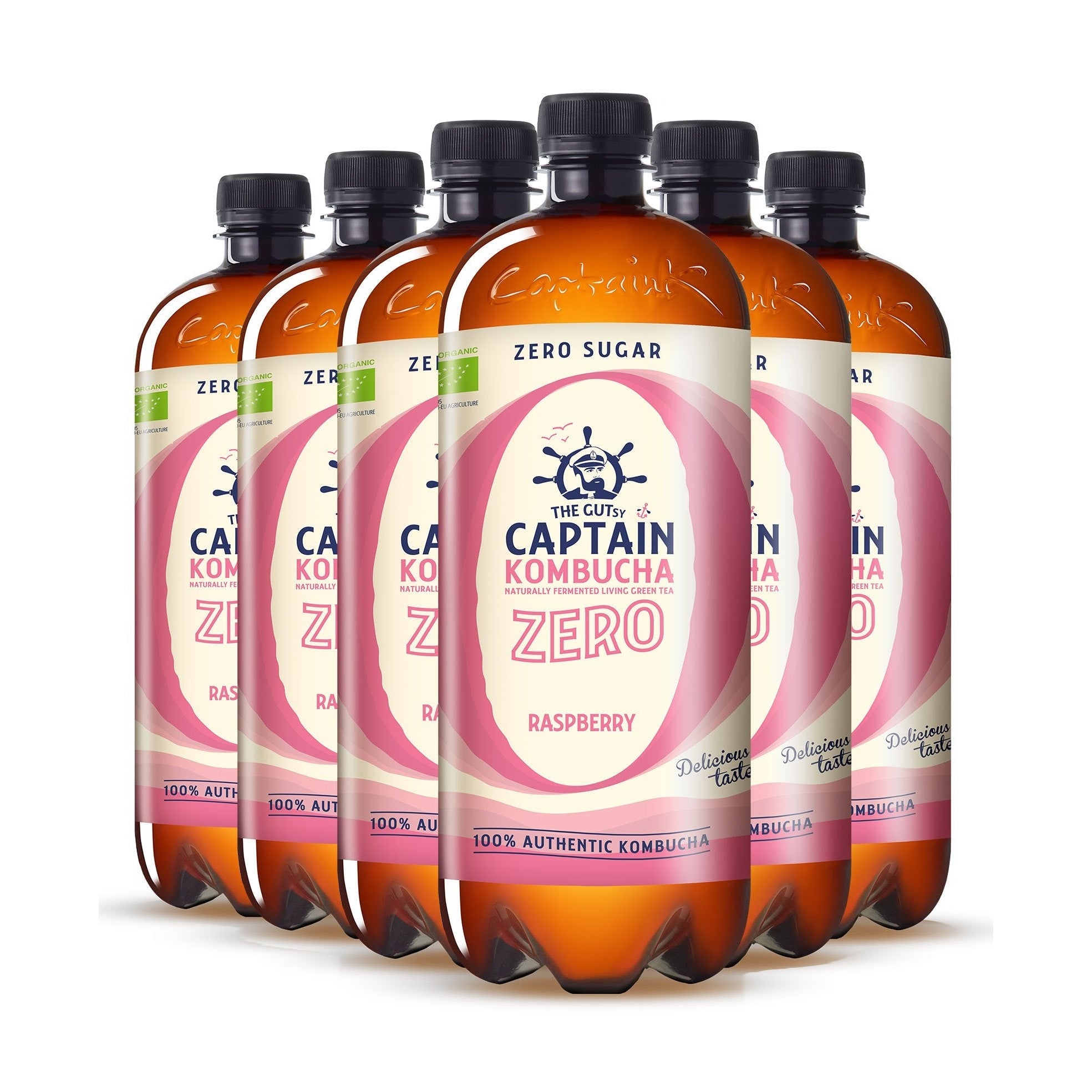 GUTsy Captain Kombucha Zero - Malinowa 6 x 1L