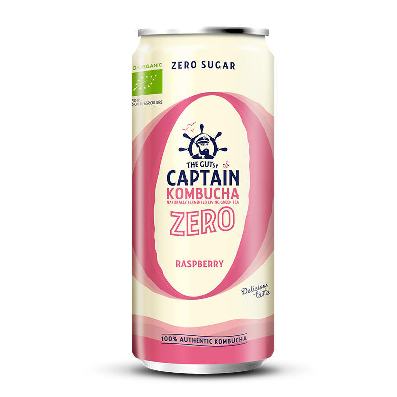 GUTsy Captain Kombucha Zero - Malinowe PUSZKI 20 x 250ml