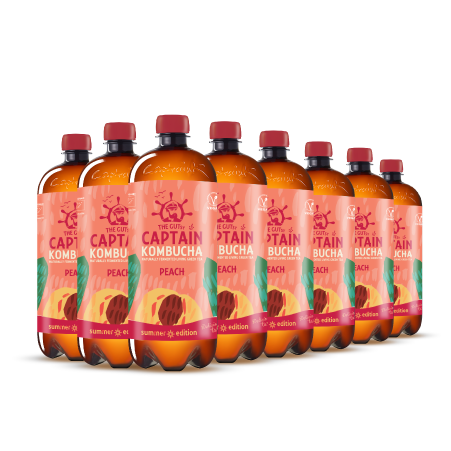 GUTsy Captain Kombucha - Letnia brzoskwinia 8 x 1L