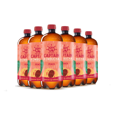 GUTsy Captain Kombucha - Letnia Brzoskwinia 6 x 1L