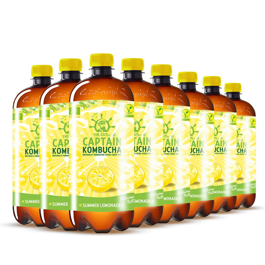 GUTsy Captain Kombucha - Letnia Lemoniada 8 x 1L